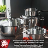 thumbnail of Magefesa Dux - Batería de Cocina, 7 Piezas, Fabricada en Acero Inoxidable 18/10, Compatible con Todo Tipo de Fuego, Inducción, Apta Lavavajillas