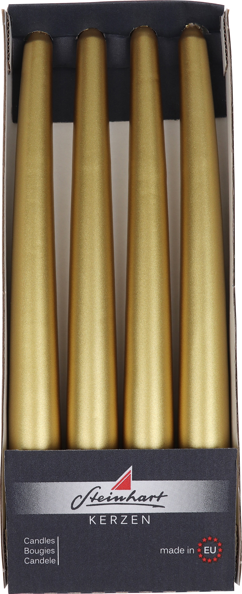 Spitzkerzen "Edelglanz"Gold 240/24 mm, 4 Stück