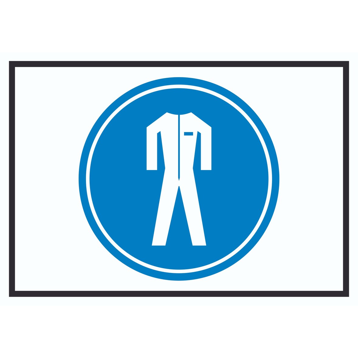 Schutzkleidung tragen Symbol Schild A6 Rückseite selbstklebend