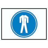thumbnail of Schutzkleidung tragen Symbol Schild A6 Rückseite selbstklebend