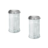 thumbnail of Set van 2 glazen shakers met roestvrijstalen deksels, 14 cm, Fackelmann Basic