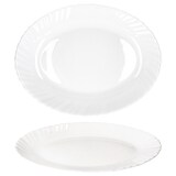 thumbnail of 2x Servierplatte Arkona oval LxB 30x23cm Opalglas weiß Buffet-Teller Vorspeisen