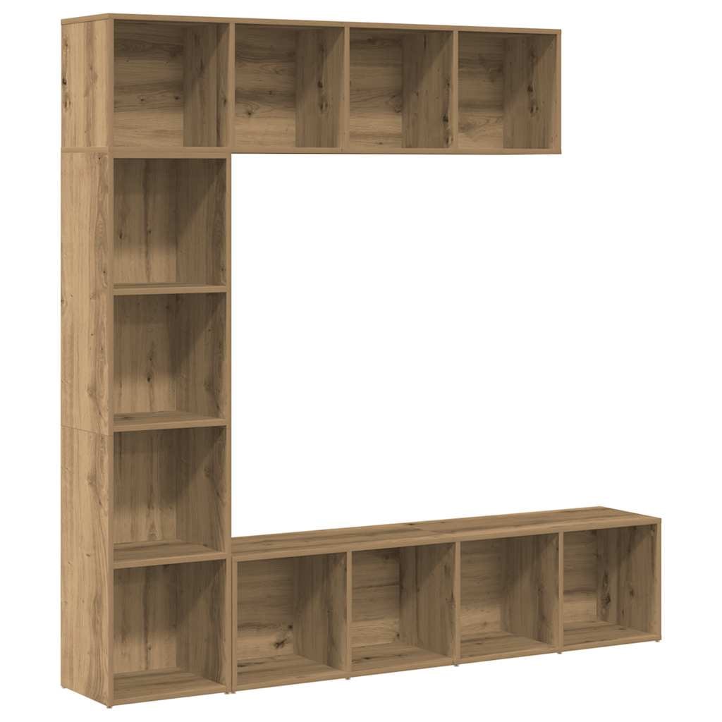 vidaXL Buchschränke 3 Stück Artisan Eiche Holzwerkstoff