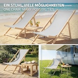 thumbnail of ECD Germany 10er Set Liegestuhl klappbar Hellgrau Holz, verstellbar 3 Positionen bis 120 kg, Sonnenliege Garten Strand