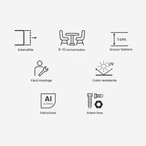 thumbnail of Mesa para exterior, Extensible 180 a 240 cm, Aluminio y HPL, Color Antracita, 180/240x89x75 cm