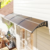 thumbnail of Tejadillo de Protección 303x96 cm Marquesina Exterior para Puertas y Ventanas contra Sol y Lluvia con Regleta de Aluminio PP Policarbonato