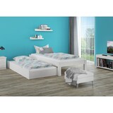 thumbnail of Weißes Futonbett ohne Kopfteil Kiefer massiv 90x200 mit Matratze und Rollrost 60.35-09WM