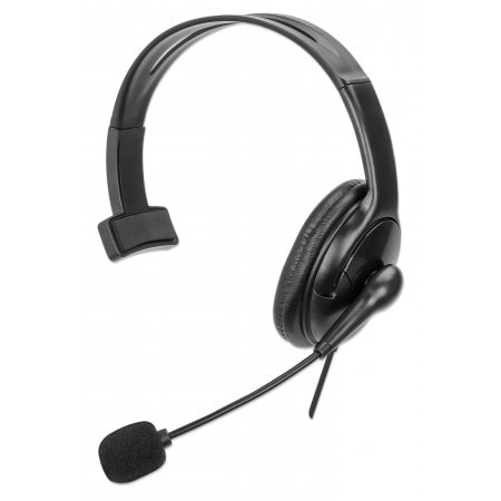 Manhattan 180849 Kopfhörer & Headset Kabelgebunden Kopfband Büro/Callcenter USB Typ-A Schwarz