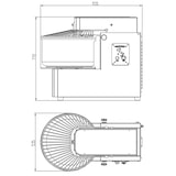thumbnail of Amassadeira de espiral profissional com cabeça rebatível, 50 litros / 42 kg, 535 x 935 x 772 mm, 1 velocidade, 2,2 kW, 400 V, 10575 Vaiotec