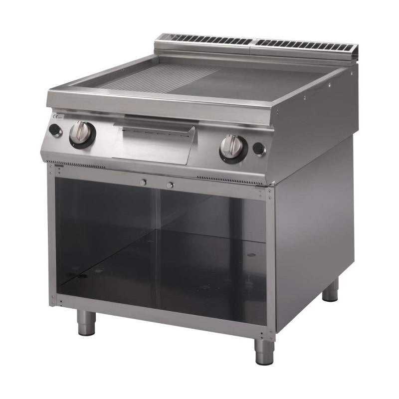 Gastro M 700 gasgrillplaat GM70/80 ft. 2/3 glad, 1/3 geribbeld