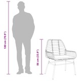 thumbnail of vidaXL 9-tlg. Garten-Essgruppe mit Kissen Braun Poly Rattan Glas