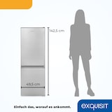 thumbnail of Exquisit Kühl-Gefrierkombination KGC232-60-E-040E silber | 173 l Nutzinhalt | Silber