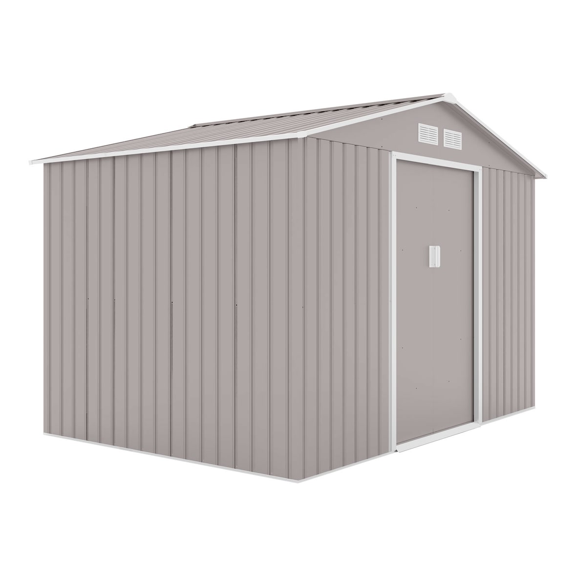 HATTORO S200 XXL Metall Gerätehaus Geräteschuppen Garten Haus Schuppen Gartenhaus Laube Hellgrau