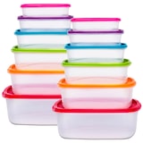 thumbnail of WellHome - Juego de 12 Recipientes Rectangulares Apilables con Tapa multicolor (0,3L + 0,5L + 0,7L + 1,15L + 1,8L + 2,8L)