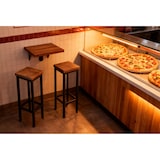 thumbnail of Set de 2 taburetes de bar altos 78 cm marrón nogal Mod. FIRENZE ROMA by Yelloo