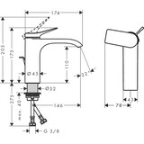 thumbnail of hansgrohe Waschtischmischer  Vivenis ComfortZone 110 CoolStart mit Ablaufgarnitur verchromt