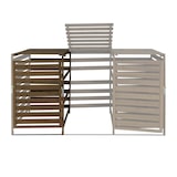 thumbnail of XL Habillage de poubelle pour 1/2 personnes Extension HWC-H62, Box pour poubelles, 114x67x97cm bois massif ~ brun foncé