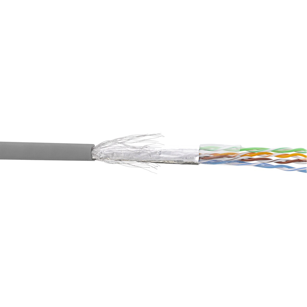 InLine® Patchkabel Cat.5e, grau, SF/UTP, AWG26 CCA, PVC, 500m