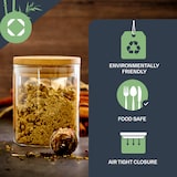 thumbnail of Runde Gläser Bambusdeckel 10 Stück je 150 ml luftdicht Klarglas