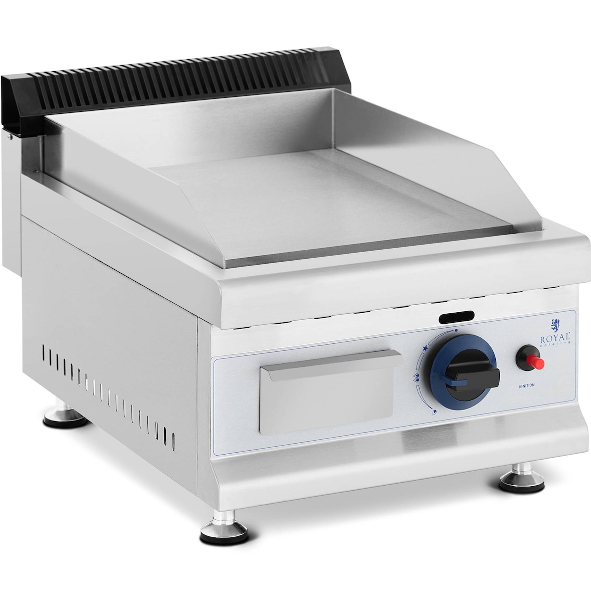 Royal Catering Grill a gas - 35 x 40 cm - Liscio - 3.000 W - Propano / butano - 0,05 bar