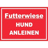 thumbnail of Futterwiese Hund anleinen Schild A2 (420x594mm)