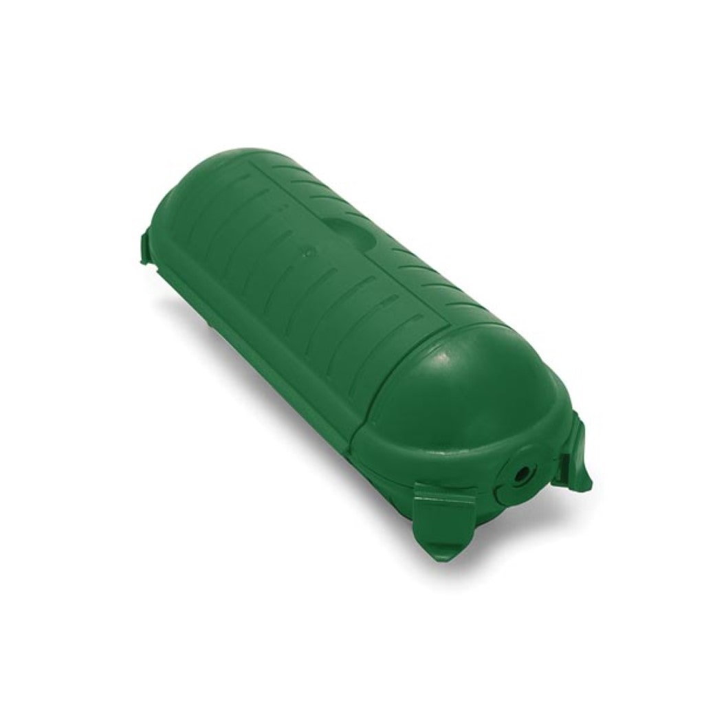 Perel Wetterschutzbox für CEE-Stecker, wasserdichte Steckdosen- und Kabelschutzbox IP44 aus Polypropylen, grün
