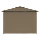thumbnail of vidaXL Tuinpaviljoen met gordijnen 180 g/m² 4x3 m taupe