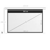 thumbnail of HOMCOM Telo per Proiettore 84" 16:9 Motorizzato e Telecomando Bianco