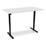 thumbnail of Zit-sta bureau elektrisch verstelbaar - MRC EASY 140 x 80 cm | frame zwart – blad wit