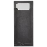 thumbnail of 520 Serviettentaschen Bestecktaschen Sacchetto schwarz 85x200mm inkl. Serviette 40x40cm 2lg weiß