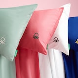 thumbnail of Benetton - Conjunto de cama de solteiro de 3 peças: lençol plano (160x280cm), lençol justo (90x200cm), 1 fronha (50x85cm) 100% algodão rosa