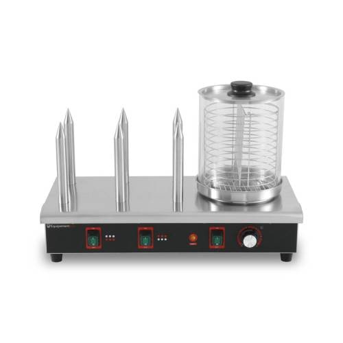 Máquina profesional de hot dogs con 6 pinchos – Compacta y potente | EquipementPro HDW-6