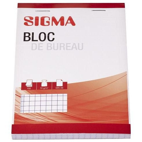 Sigma Bloc note 100 feuilles 70 g A4+ x 5