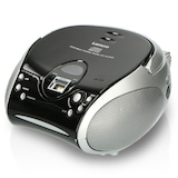 thumbnail of Lenco SCD-24 Black/Silver - Tragbares FM-Radio mit CD-Player - Kopfhöreranschluß - Silber/Schwarz