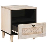 thumbnail of vidaXL Nachttisch 2 pcs Beige 40 x 33 x 46 cm massives Mangoholz