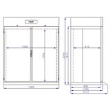 thumbnail of Congelador Combisteel Profi-Line de 1400 litros con 2 puertas de cristal