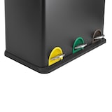 thumbnail of SVITA TC3X20 pedaalemmer 60 liter zwart 20L triple XXL afvalbak 3-compartimenten afvalscheiding keukenemmer
