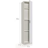 thumbnail of Armadio Armadietto Multiuso A Colonna con 1 Anta e 4 Ripiani Ingresso Camera da Letto Bagno Design Moderno Minimal Modulare 180 x 37 x 37 cm Bianco