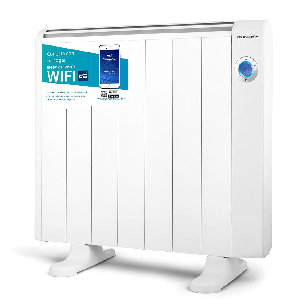 Orbegozo emissor térmico com wifi RRW 1300, 7 elementos, isento de óleo, programável, 3 modos, Orbegozo App, ecrã LCD, 1000 W
