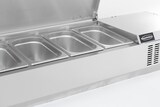 thumbnail of Aufsatzvitrine Albon | Edelstahl DEckelementl | 1/3 GN | HxBxT 22,5x120x39,5cm + CHEFGASTRO Geschirrtuch