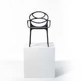 thumbnail of Set de 6 chaises en polypropylène avec fibre de verre, empilables pour extérieur et jardin, bar et restaurant, cuisine design moderne -Charlotte- Noir