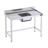 thumbnail of Mesa Mural Acero Inoxidable Perfil Salva aguas y Cubeta Central 700 Distform