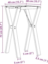 thumbnail of Helloshop26 - Tischbeine mit Y-förmigem Gestell 40 x 40 x 73 cm stabil und robust Industriestil schwarzer Stahl 02_0047254