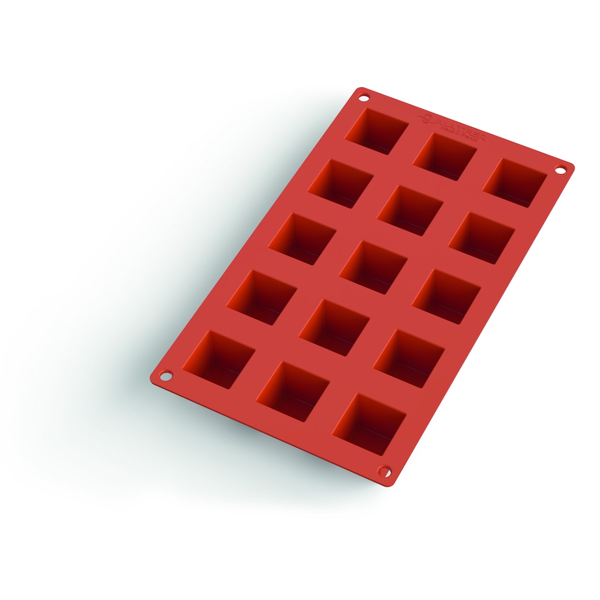 GASTROFLEX Moule 15 cubes silicone rouge 3.5 x 3.5 cm Matfer - 257908