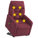 thumbnail of vidaXL Massagesessel mit Aufstehhilfe Weinrot Stoff