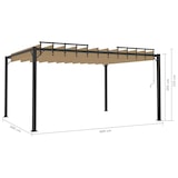 thumbnail of vidaXL Pergola mit Lamellendach 3x4 m Taupe Stoff und Aluminium