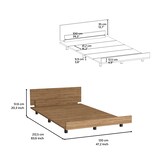 thumbnail of TUHOME Base Cama Sencilla Kaia, con marco, 51.6 CM A X 120 CM AN X 212.5 CM P, Miel