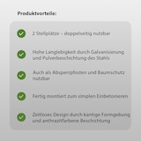 thumbnail of Fahrradanlehnbügel 116,5 x 77 cm Flachstahl 13 mm Anthrazit Einbetonieren Fahrradständer Parker Typ U