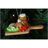 thumbnail of Christbaumschmuck Glas 14cm Bayerische Brotzeitplatte Figur Kugeln Weihnachtsbaum Anhänger Weihnachten Christbaumanhänger Weihnachtsbaumschmuck