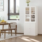 thumbnail of HOMCOM Vitrine para Sala de Estar Estante de Livros com 4 Portas e Prateleiras Superiores com Altura Ajustável Estilo Moderno Multiúso